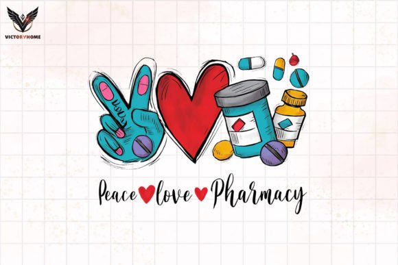Download Peace Love Pharmacy Clipart PNG - Art Collection