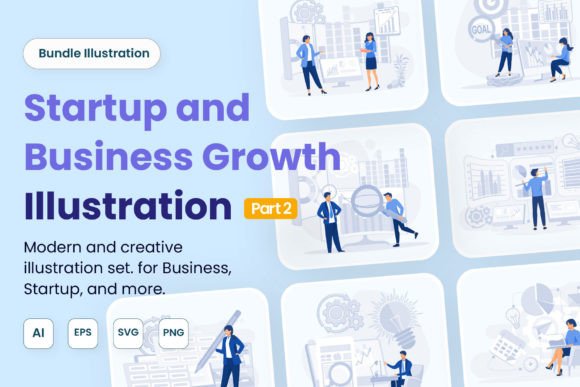 Download Startup and Business Growth Set Bundle - Art Collection