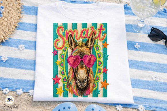 Download Smart Donkey Striped Preppy PNG Design - Art Collection