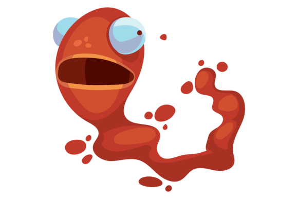 Download Red Bacteria Character. Infection Microb - Red Collection