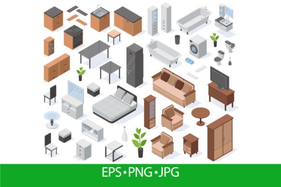 Download Isometric Apartment 3d Furniture, Home - Art Collection