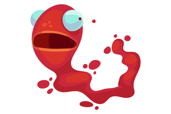 Download Bloody Infection Germ. Scary Cartoon Col - Art Collection