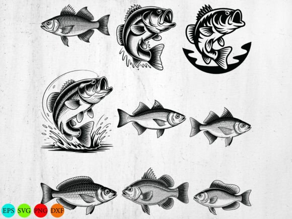 Download Fish Svg Bundle, Bass Svg, Fish Clipart - Art Collection