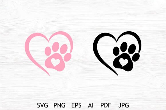 Download Pet Paw Heart SVG Bundle - Art Collection