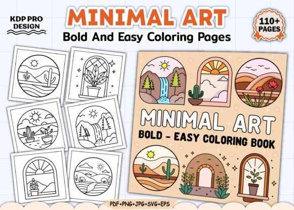 Download Minimal Art Coloring Book Bold and Easy - Art Collection
