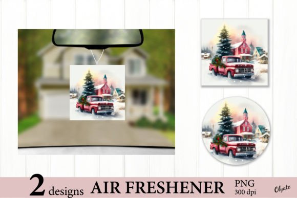 Download Red Truck Airfresh PNG. Christmas Air - Red Collection