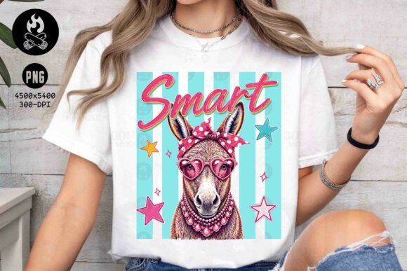 Download Smart Donkey Pink Bow Animal Summer Png - Art Collection