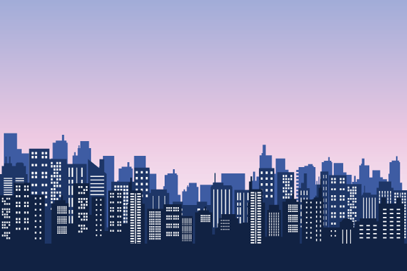 Download Beautiful City Silhouette Apartment - Art Collection
