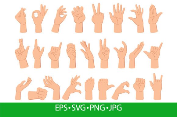 Download Cartoon Human Hand Expression Gestures, - Art Collection