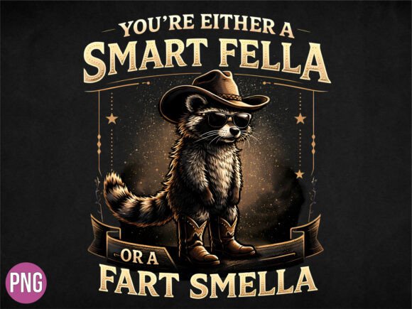 Download Smart Fella Cowboy Raccoon PNG Shirt - Art Collection
