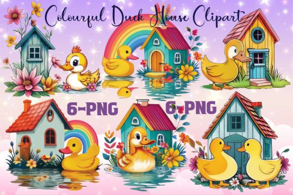Download Colourful Duck House Clipart Bundle - Art Collection