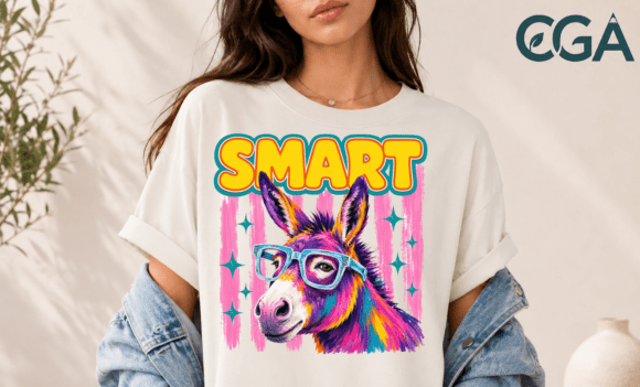 Download Smart Ass Colorful Donkey Pun Png - Art Collection