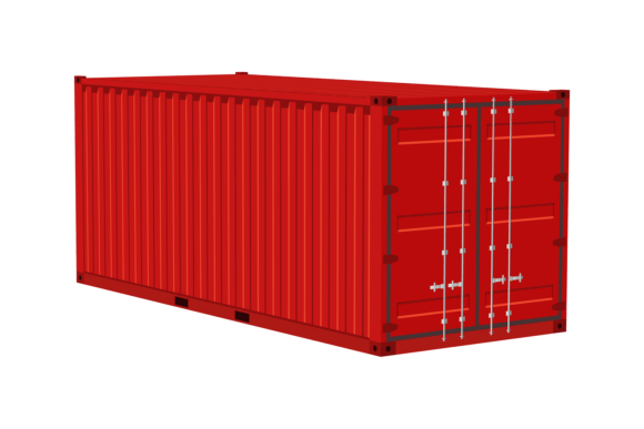 Download Red Cargo Container. Transportation Deli - Red Collection