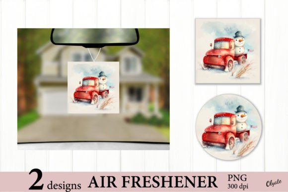Download Red Truck Airfresh Sublimation. Christma - Red Collection