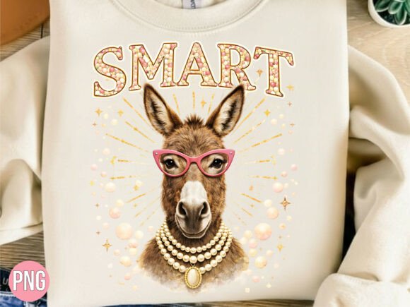 Download Smart Donkey Glasses Bow PNG T-Shirt - Art Collection