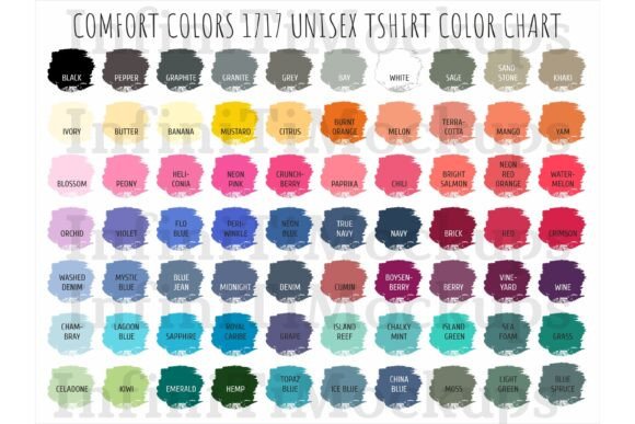 Download Comfort Colors 1717 Color Chart - Art Collection