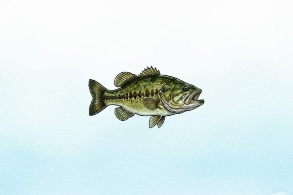 Download Largemouth Bass Watercolor Clipart - Art Collection
