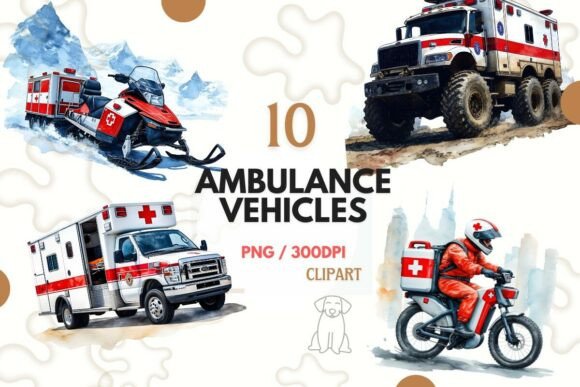 Download Ambulance Vehicle PNG Clipart Set - Art Collection