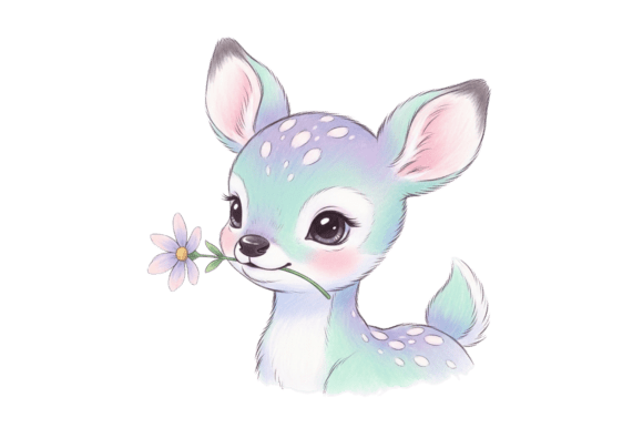 Download A Charming Animated Cartoon of a Deer Wi - Art Collection