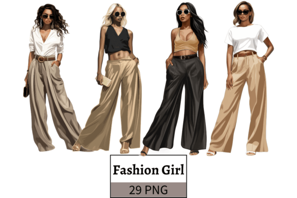 Download Wide Leg Trousers Fashion Girl Cliparts - Art Collection