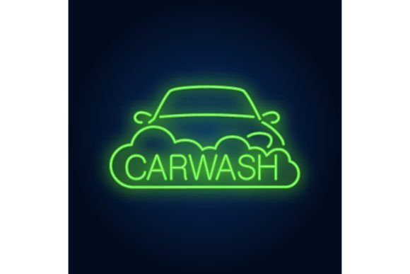Download Carwash Neon Text, Automobile and Foam. - Automobile Collection