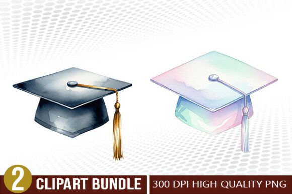 Download Academic Graduation Cap Clipart Bundle - Art Collection