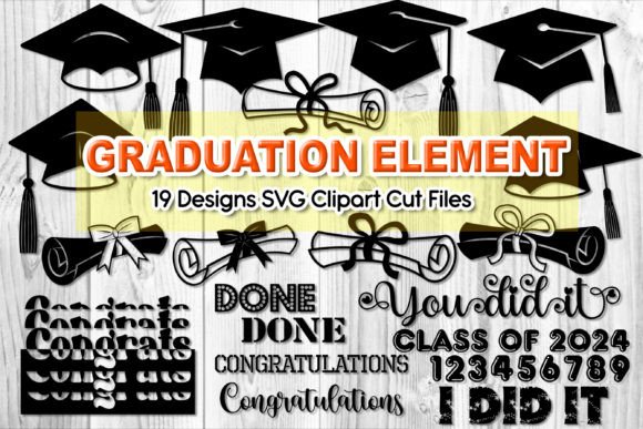 Download Graduation Cap &amp; Diploma SVG Clipart - Art Collection
