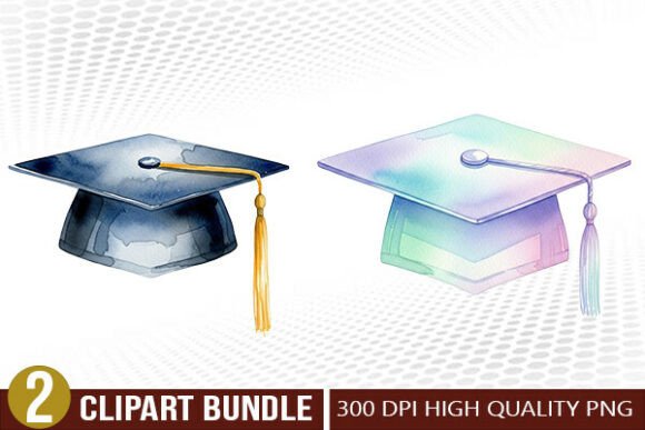 Download Academic Graduation Cap Clipart Bundle - Art Collection