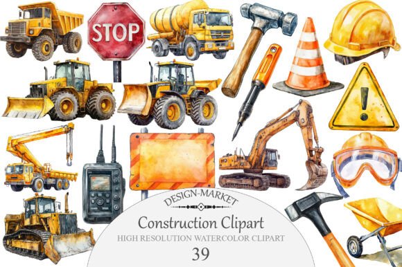 Download Construction Watercolor Clipart - Art Collection