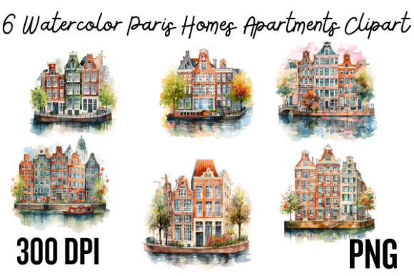Download Watercolor Paris Home Apartment Clipart - Art Collection