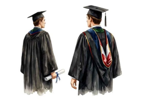 Download Male Graduate from a Back Three-quarter - Art Collection