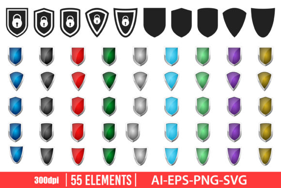 Download Protection Shield Clipart Set - Art Collection