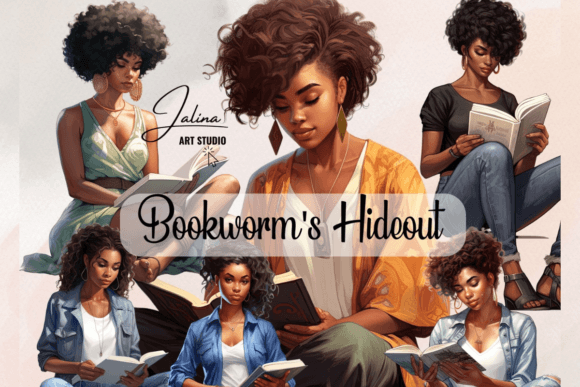 Download Black Girl Studying Watercolor Clipart - Art Collection
