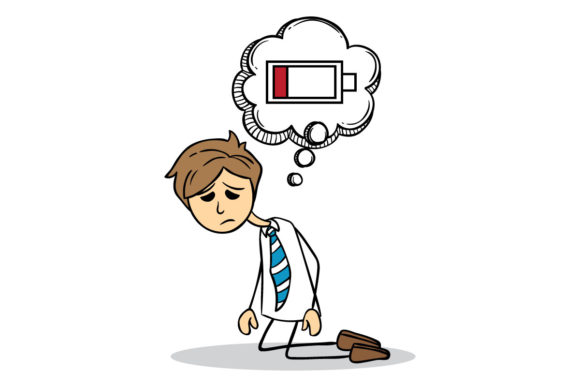 Download Tired Businessman with Bubble Speech - Red Collection